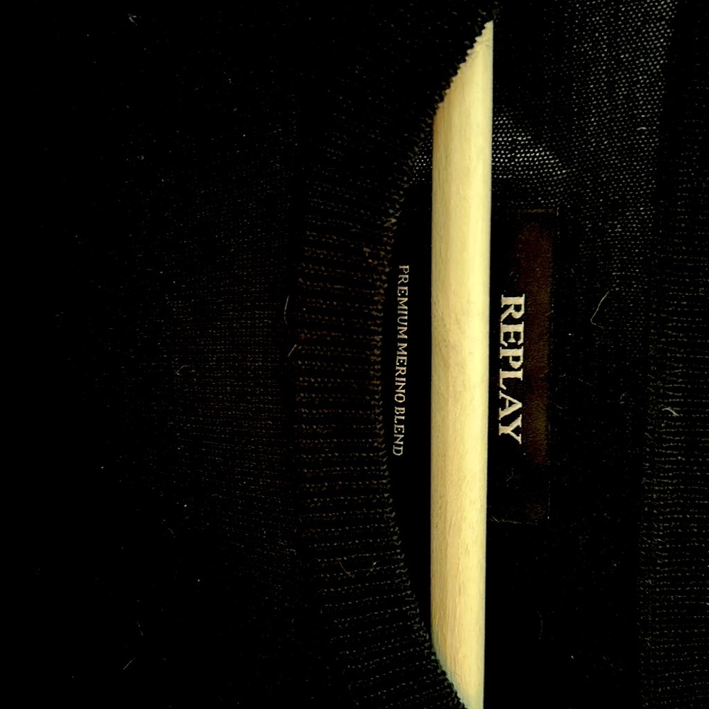 Replay Black Men’s L Premium Merino Blend